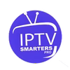 IPTV Smarters logo with a blue circle and text